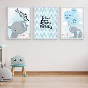 Σετ 3 Birthstory Poster "Elephant"